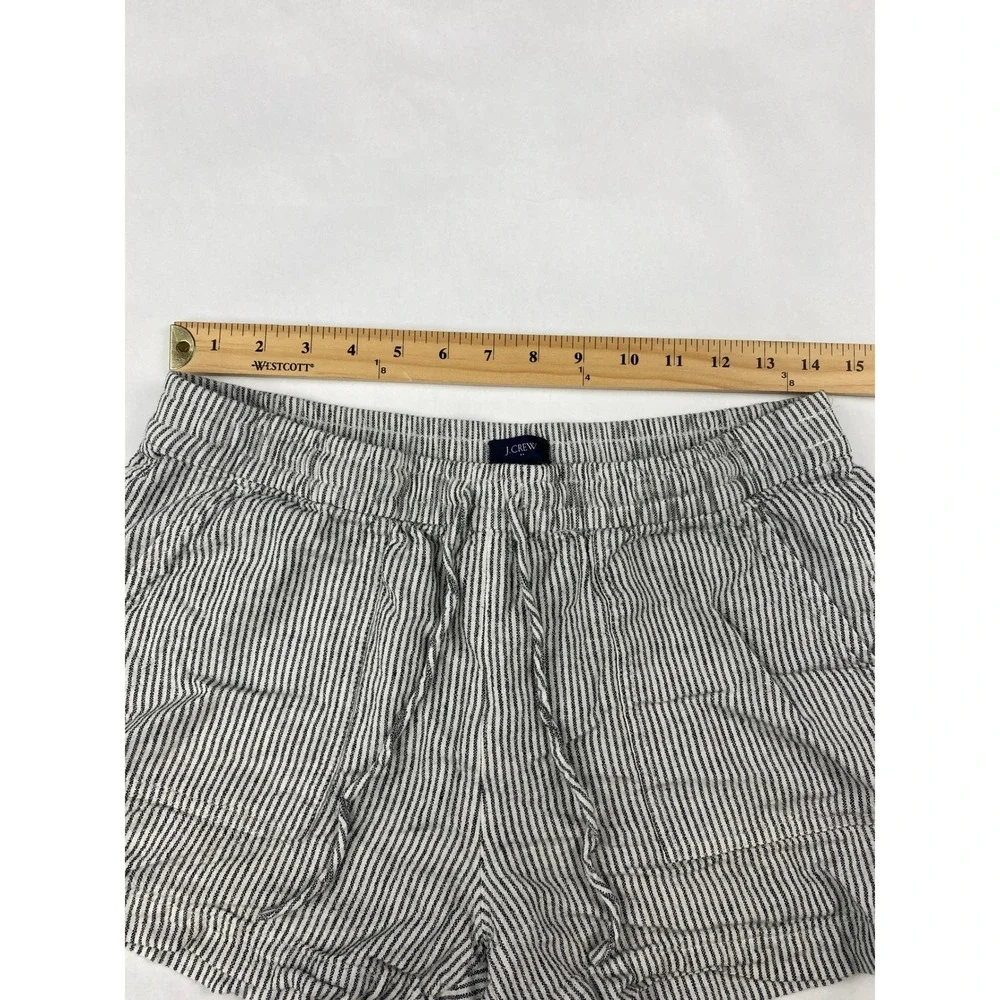 J. Crew Factory Linen-blend Shorts Women's Size S Striped